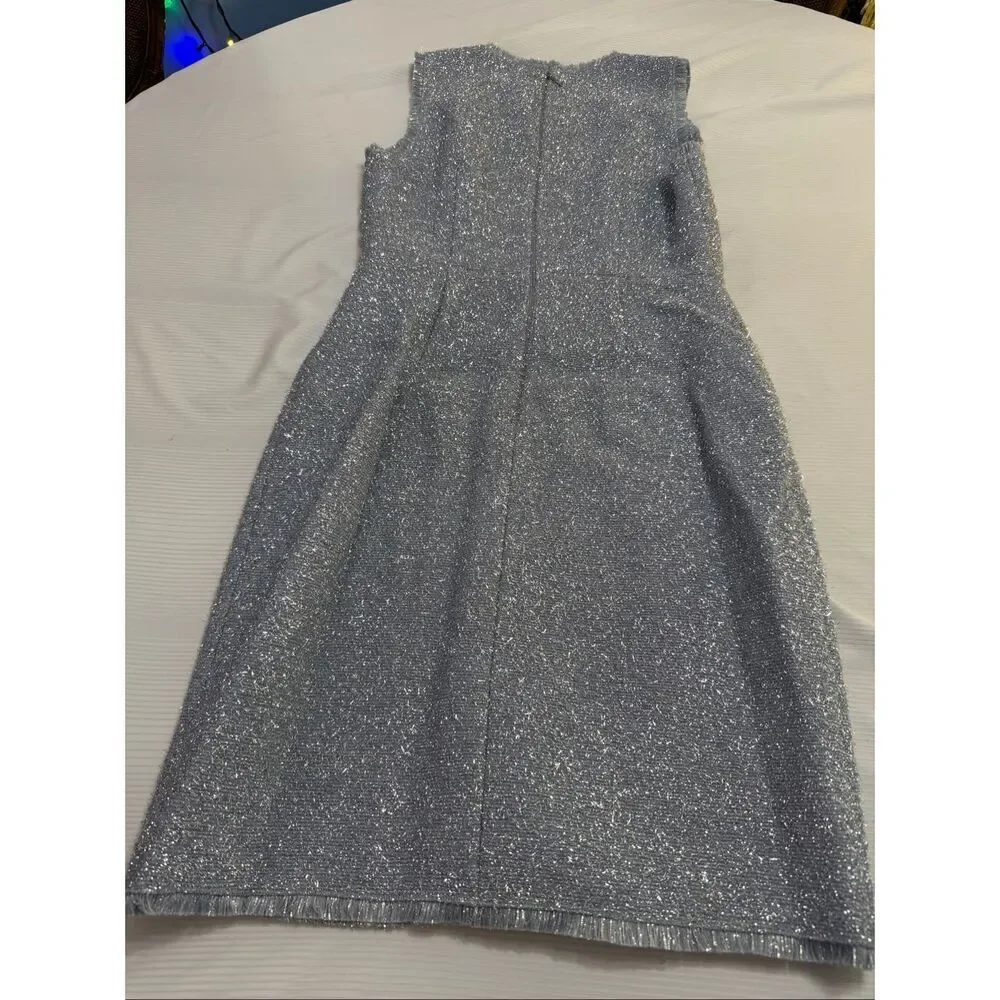 KATE SPADE New York Wool Blend Tinsel Tweed Dress in Moonglow Size 10 New